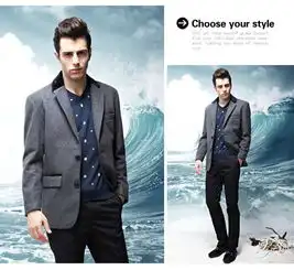 斯帕乐男士西服韩版修身休闲羊毛呢料小西装外套潮英伦西装男44111f2025