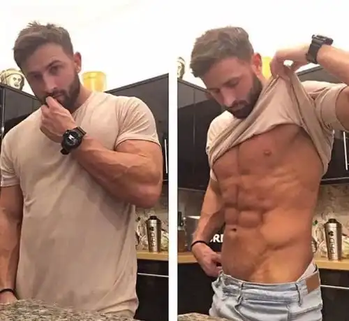 当健身小伙脱去衣服,小伙伴们不淡定了