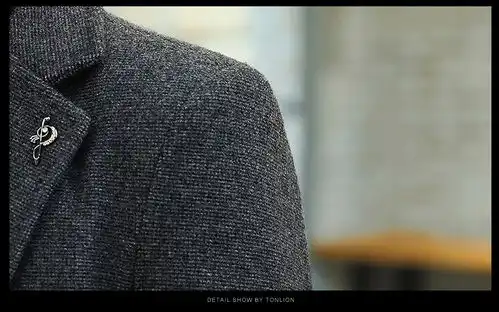 风衣男韩版潮流呢子大衣中长款男人成熟毛呢修身帅气西装外套秋冬