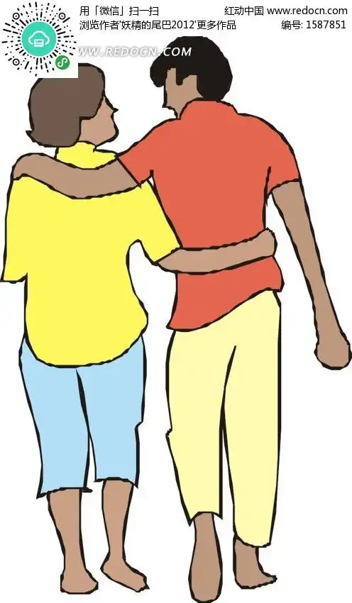 男女手搭手背影eps素材免费下载红动中国
