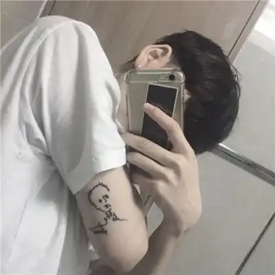 qq头像2018男生手机控挡脸霸气头像离开是想要被挽留
