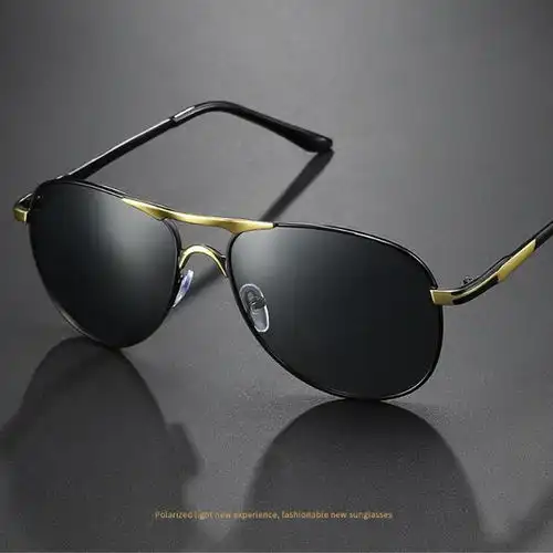 原价89现价79帕米特感光变色日夜两用偏光太阳镜男士开车专用墨镜户外骑行太阳镜钓鱼偏光太阳镜蛤蟆镜87228722黑金框变色片