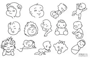 婴儿头像简笔画大全及画法步骤