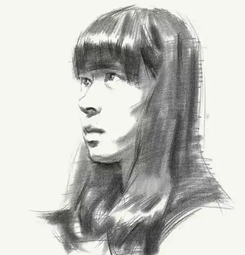 素描头像脸部怎么排线我的画出来线条总是很粗糙,,很多线条很乱