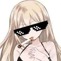 黑白叼烟男生卡通头像呆萌微信头像图片大全