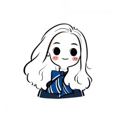 可爱简笔画女孩头像,紧紧拥抱你天使的翅膀