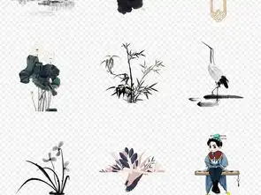 唯美水彩手绘古风水墨元素插画png背景素材图片设计高清模板下载39.83mb灯笼剪纸大全