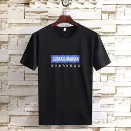 男士短袖t恤潮流夏季上衣宽松男生半袖体恤潮牌印花衣服牛奶丝