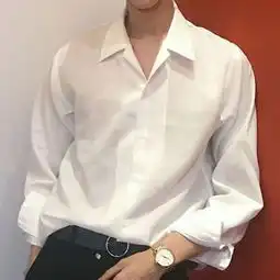 小清新白衬衫侧脸和半身男生头像