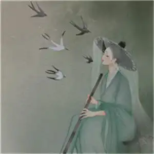 离别相思远缘分已尽手绘唯美古风美女头像