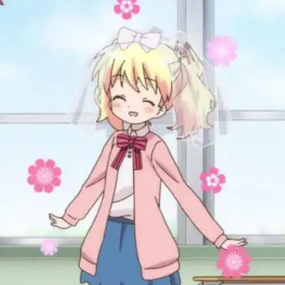 动漫女生头像可爱呆萌想你的时候情不自禁地微笑