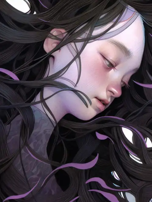 紫色风格头像人工智能midjourneymidjourney人物