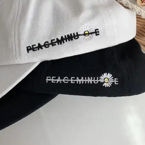 ins帽子女新款网红小雏菊棒球帽男韩版百搭gd同款字母刺绣鸭舌帽
