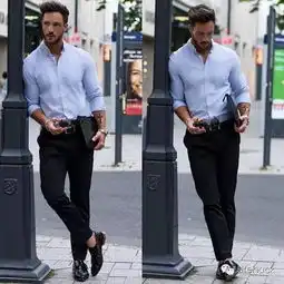 一位国外型男网红的街拍look,帅炸