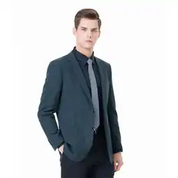 汤河之家2019新款男装西服外套时尚修身商务上衣上班休闲男士羊毛外套b