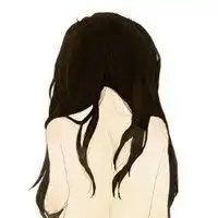 女头像头发侧分裸背微信头像图片大全