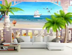 3d罗马柱椰树海景清新背景墙壁画图片设计素材高清psd模板下载172.33mb客厅电视背景墙大全