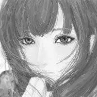 手绘短发女生头像黑白微信头像图片大全