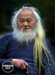 川大两八旬大爷蓄发留须被赞仙风道骨