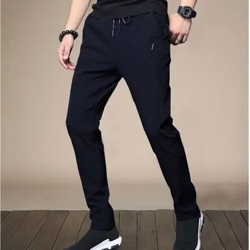 新款男士休闲裤运动裤男松紧裤韩版潮流小脚男裤修身弹力裤子男