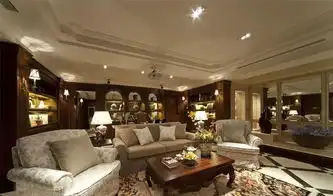 美式客厅四居室美式风格精致原木色客厅装修效果图