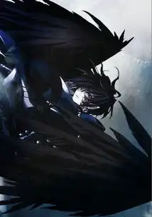 黑色翅膀天使动漫图片