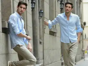 男生浅蓝色衬衫搭配,教你穿出时尚型男feel2