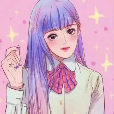 复古动漫女头像粉色复古风图片女生头像