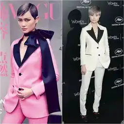会穿西装的女人,帅起来让男人都惭愧