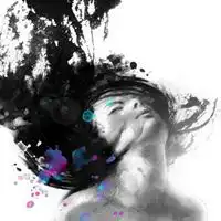 水墨头像女生黑白色古风水墨女生头像图片