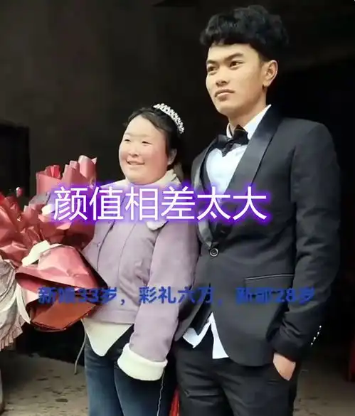 28岁小伙结婚,33岁新娘长相普通,男子彩礼只要6万,赚大了