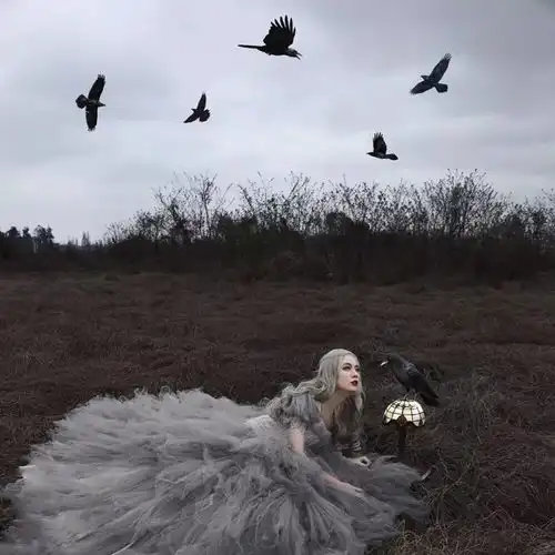 求一张暗黑系,丧一点上面有乌鸦男生的图片