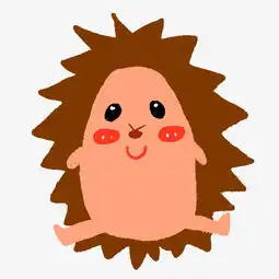 可爱呆萌动物刺猬插画图片素材其他格式下载动漫人物大全