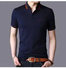 2018夏季新品男t恤polo衫翻领体恤衫个性成熟短袖男装翻领上衣wsd