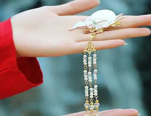 12星座专属古风发簪水瓶座是紫色花,双子座是红色玛瑙石