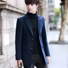 大货已备已质检品质毛呢大衣男呢子风衣外套西装男a1127614p125