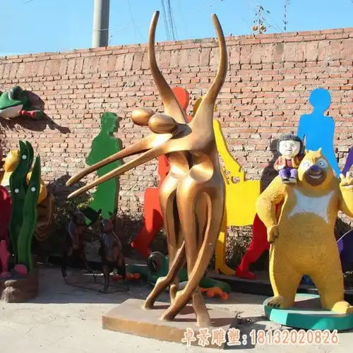 一男一女跳舞铜雕普洱跳舞黄铜雕塑