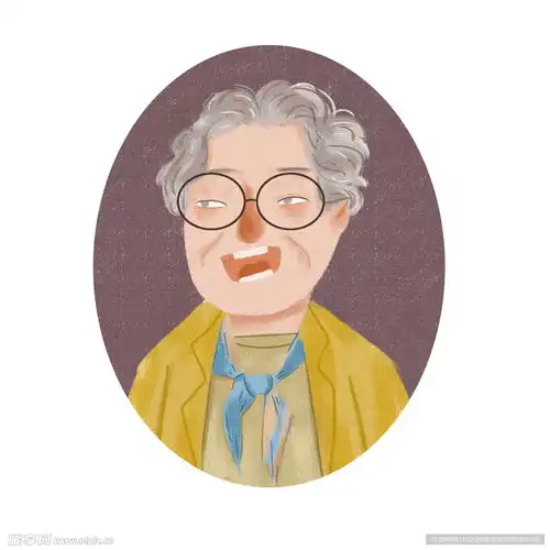 插画头像奶奶画像设计图psd分层素材psd分层素材