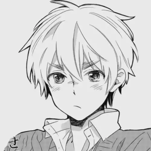 动漫头像满屏男女生黑白漫画风动漫头像,值得保存