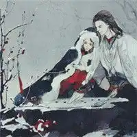 唯愿我深情不枉付唯美手绘古风情侣头像