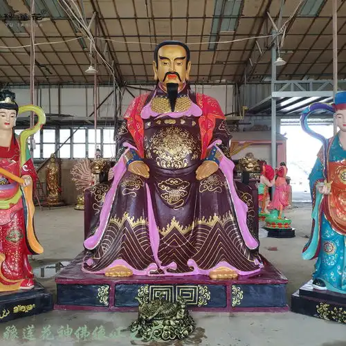 道教祖师爷生产厂家荡魔天尊塑像图片真武大帝雕像泥塑神像