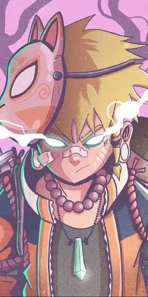 火影忍者壁纸永带妹水门和二代手机壁纸,最快的两个人