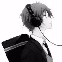 求一些二次元男生戴耳机的插画,像这张