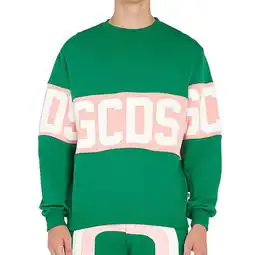 gcds男女同款徽标印花棉质套头衫上衣cc94u020030green