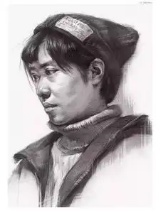 女性素描头像的面部结构