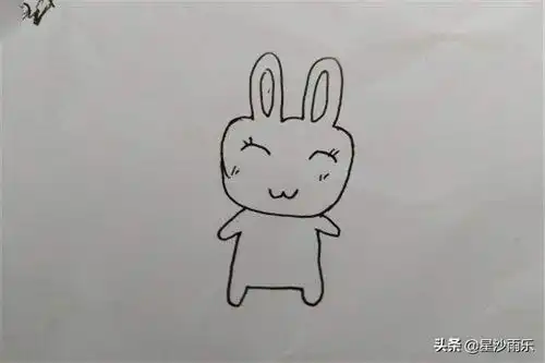 简笔画兔子彩色的小兔子简笔画怎么画,怎么画粉红色小兔