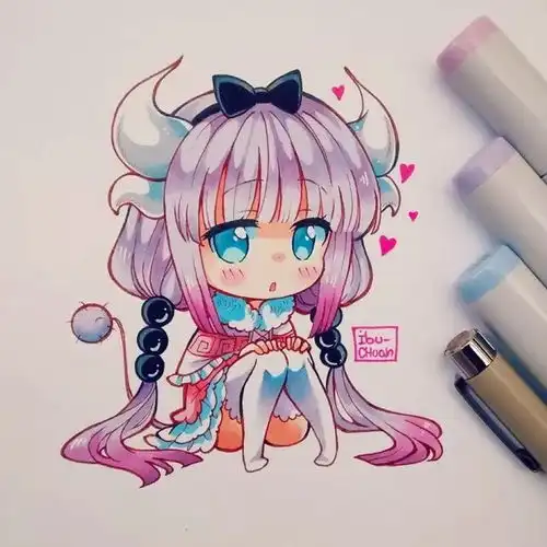 卡通简笔画30个超q萌爆的二次元人物简笔画太棒了,必须收藏啊