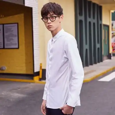 吊牌价139男弹力府绸净色衬衫723012