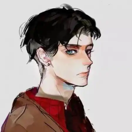 冷漠手绘男生头像图片不懂得的岁月的沧桑