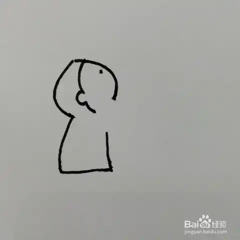 如何绘画擦窗户的小男孩简笔画